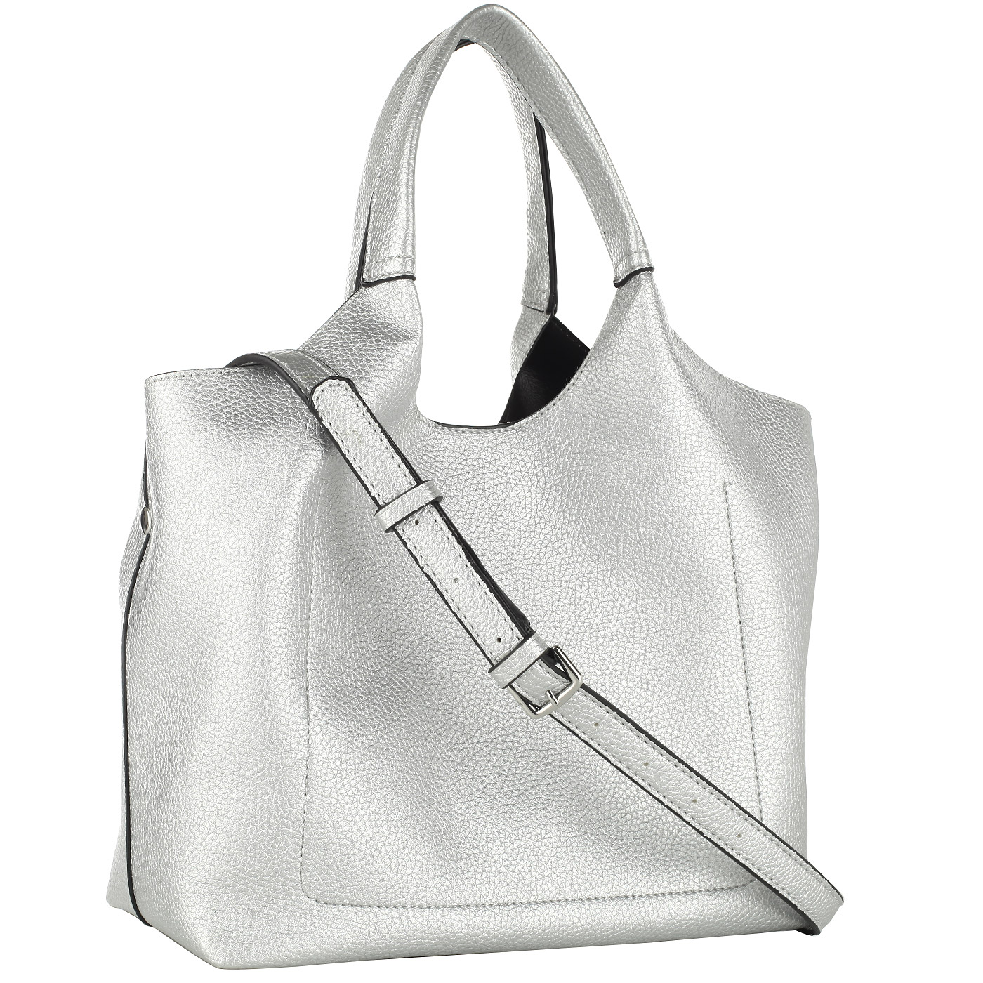 Серебристая сумка на кнопке Guess Flora