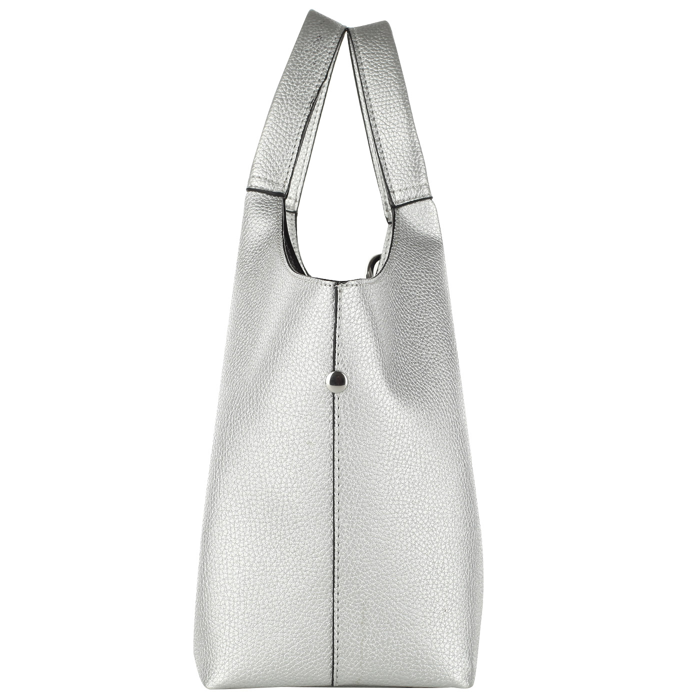 Серебристая сумка на кнопке Guess Flora