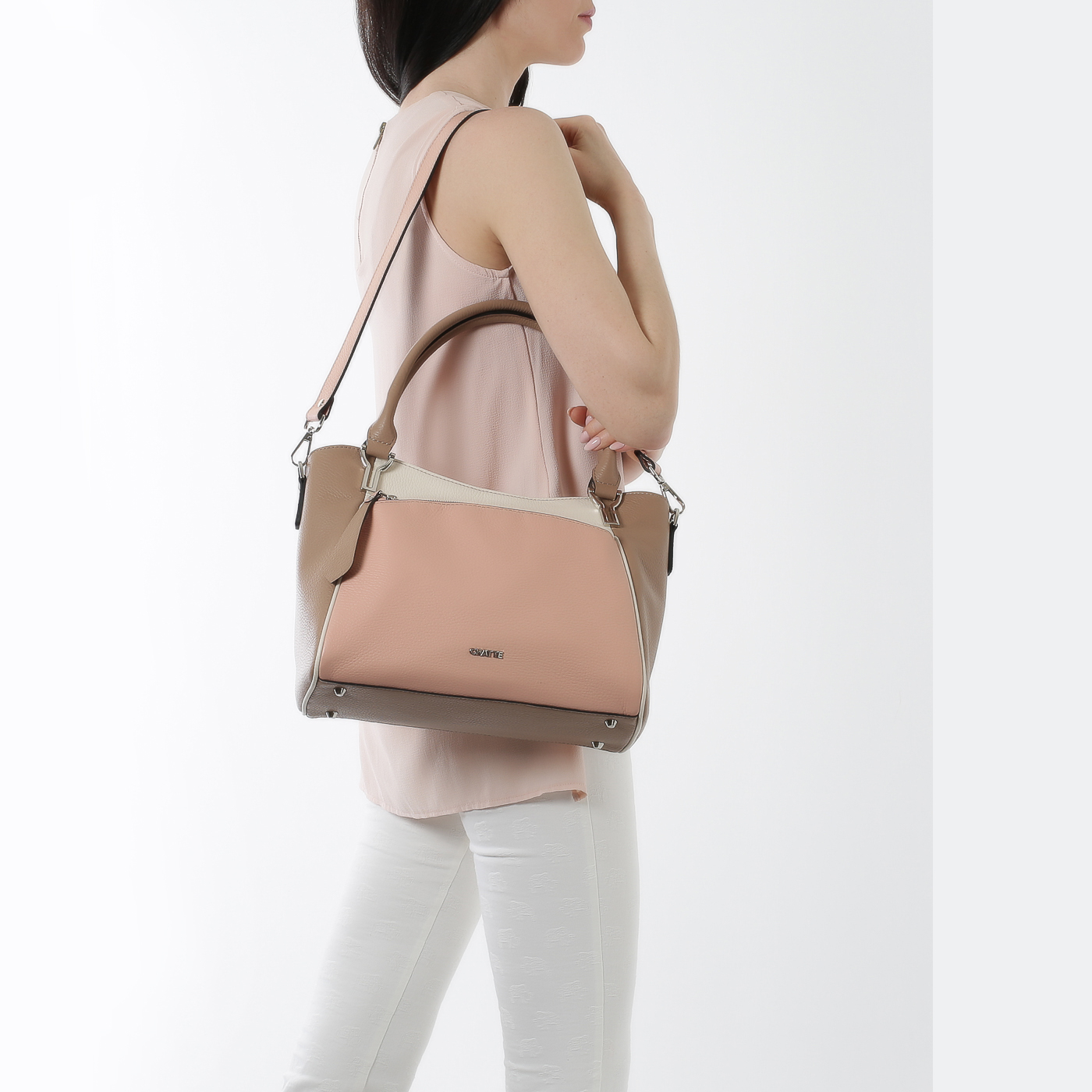 Кожаная сумка на молнии Chatte Marseille