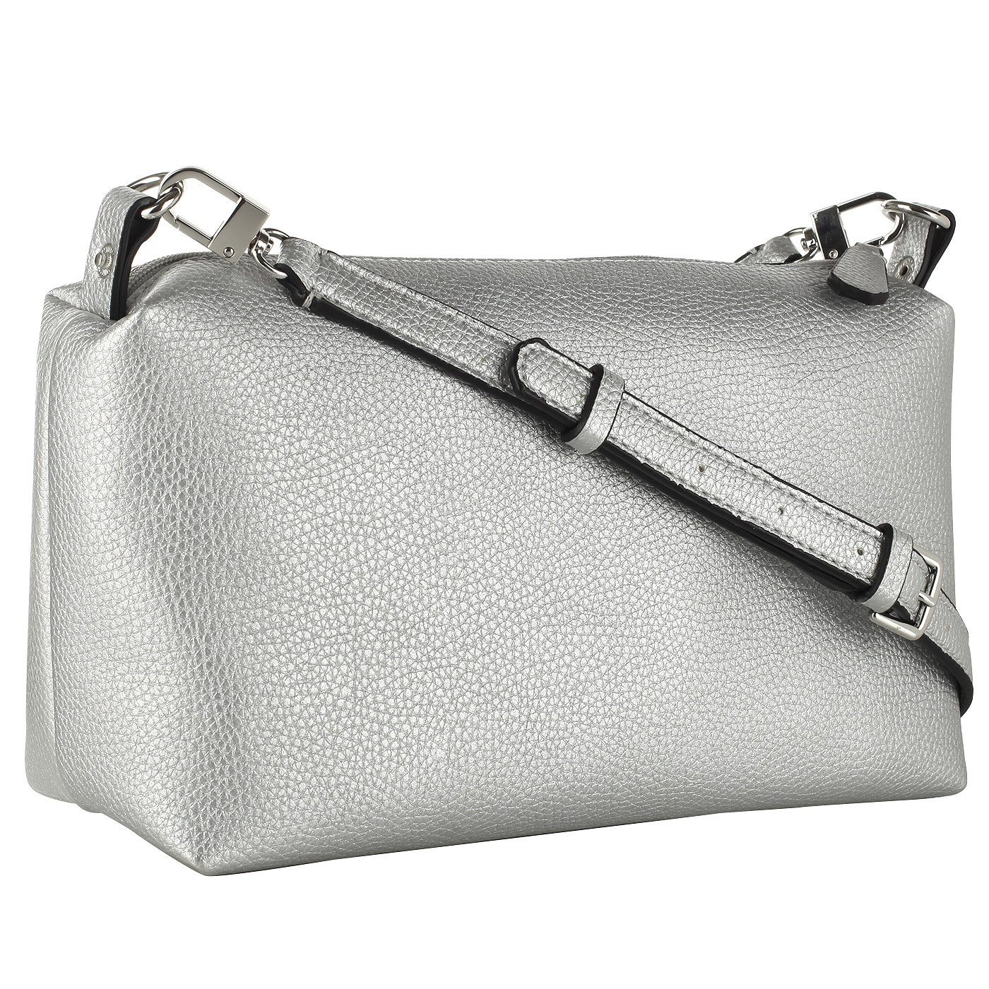 Серебристая сумка на кнопке Guess Flora