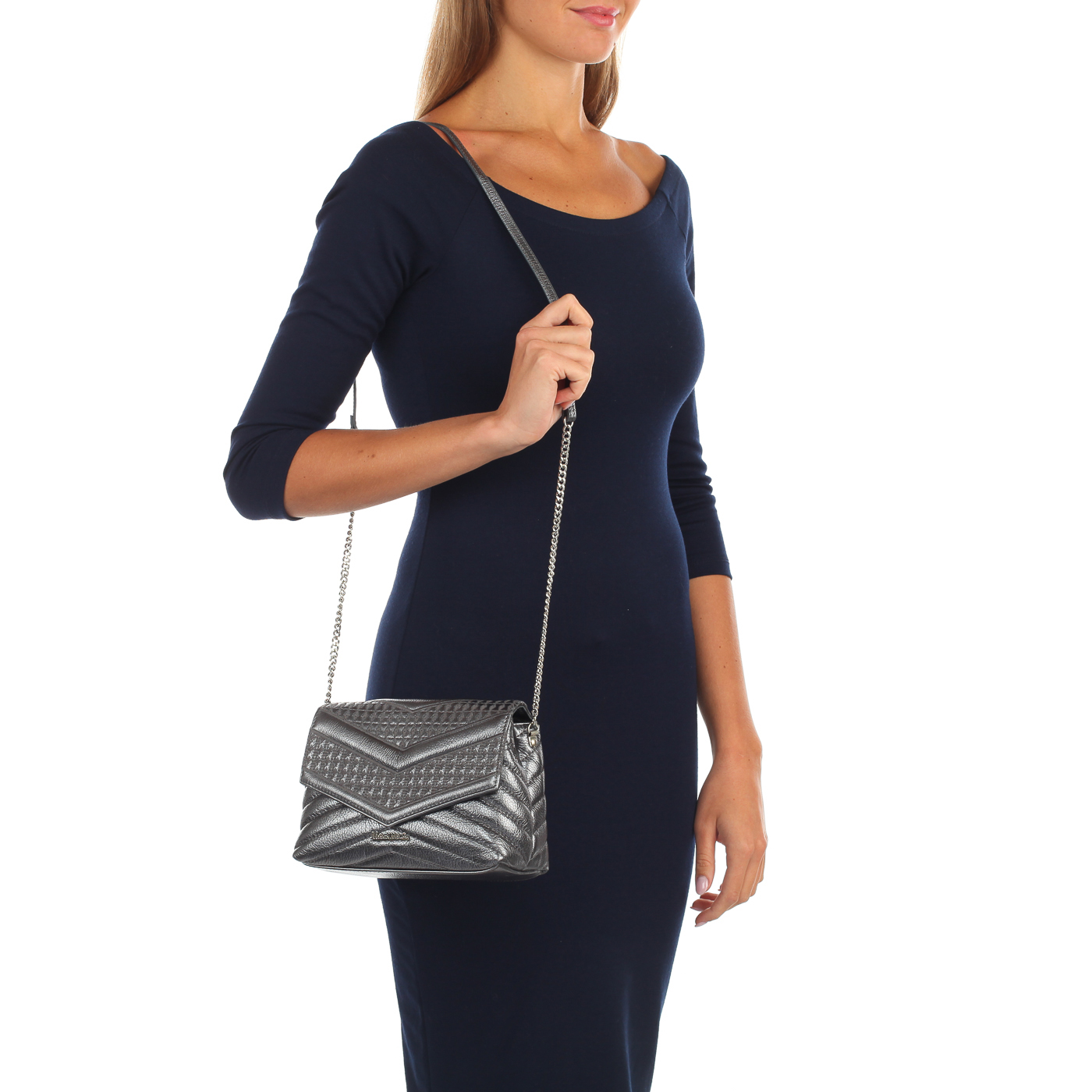 Кожаная сумочка с откидным клапаном Marina Creazioni 