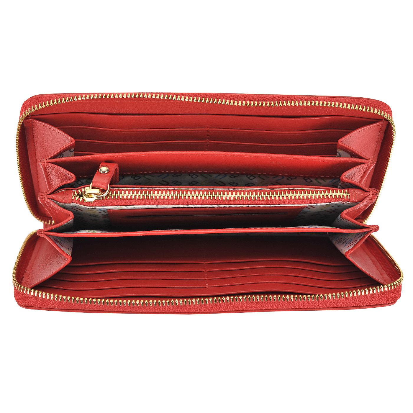 Красное кожаное портмоне на молнии Braun Buffel Miami