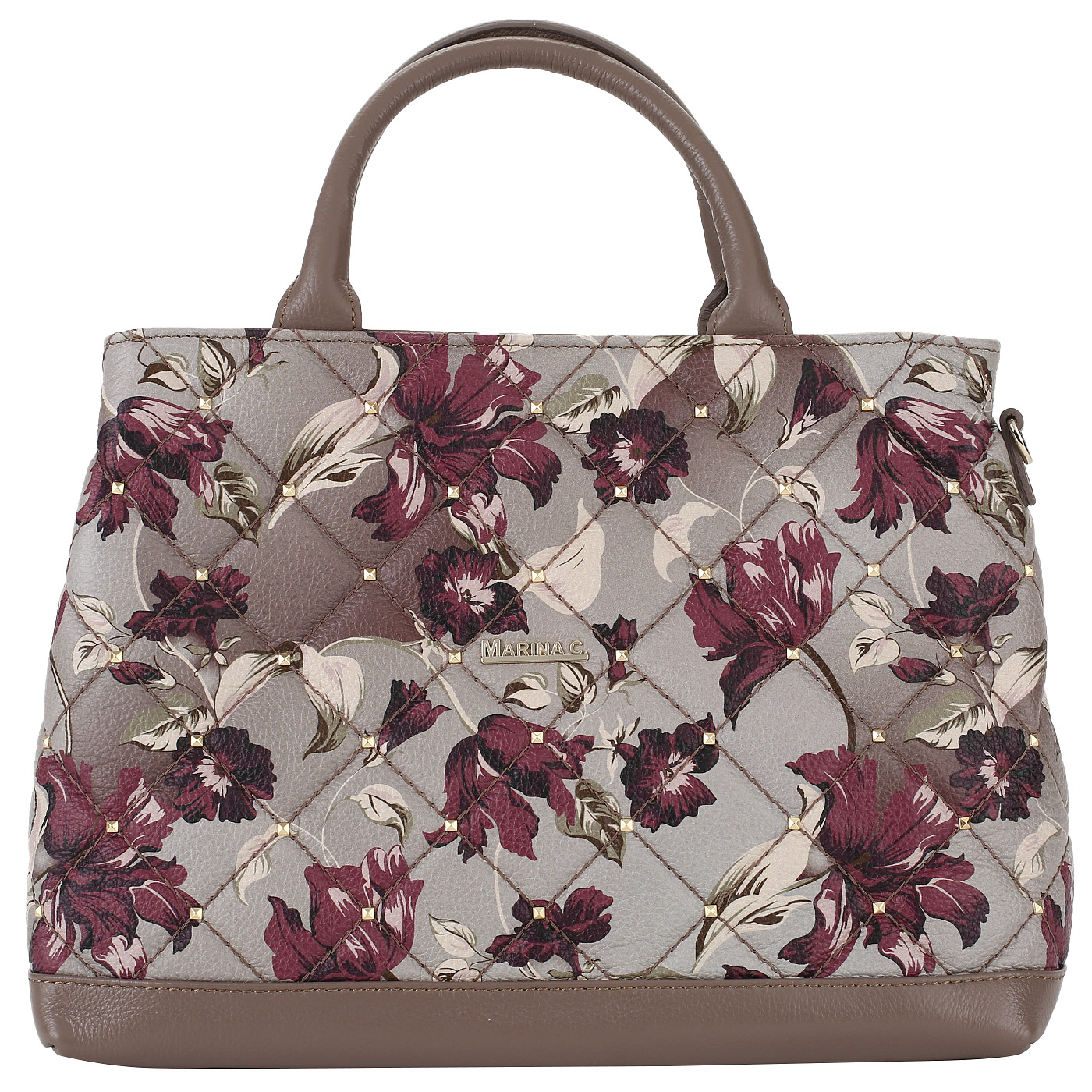 Marina Creazioni Стеганая сумка с принтом