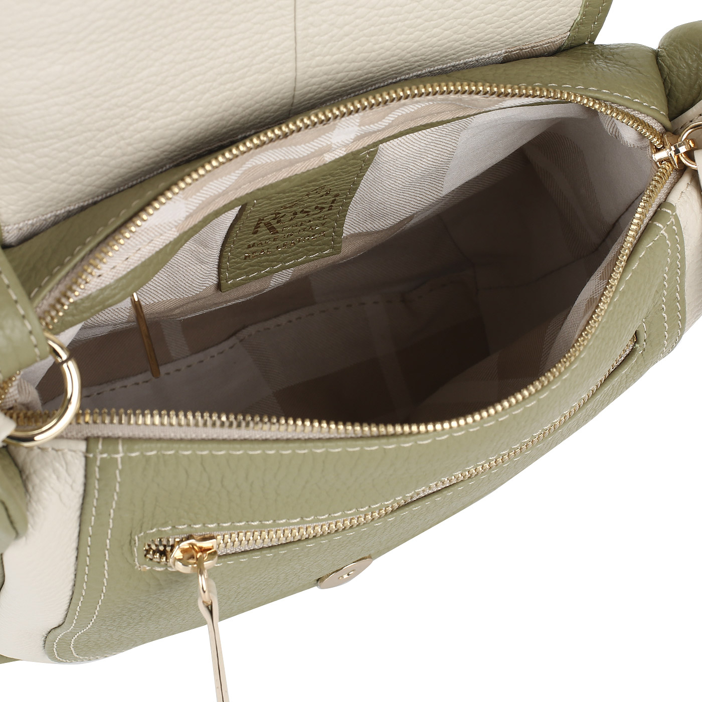 Сумка из зеленой кожи Bruno Rossi 