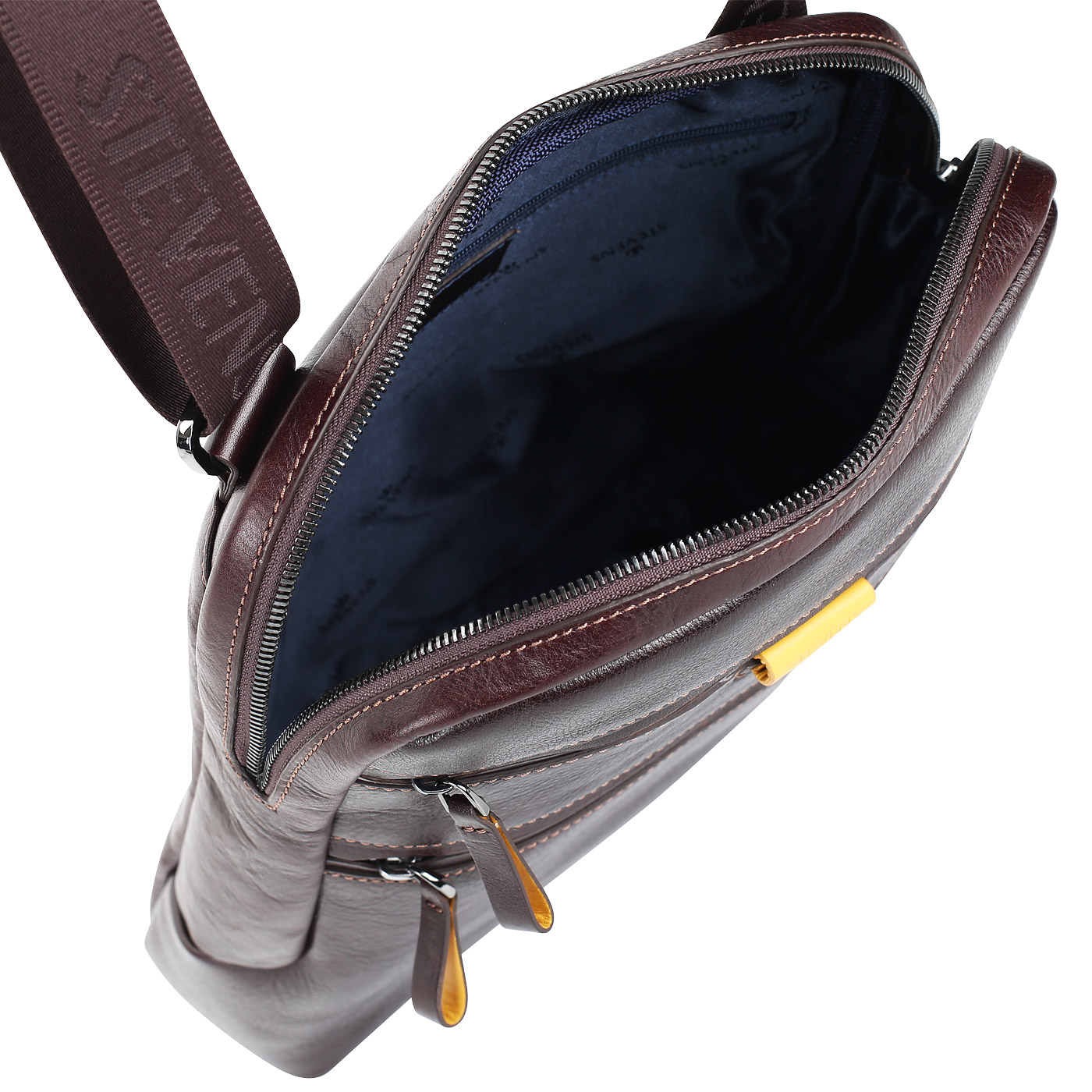 Мужская сумка-планшет из коричневой кожи Stevens 