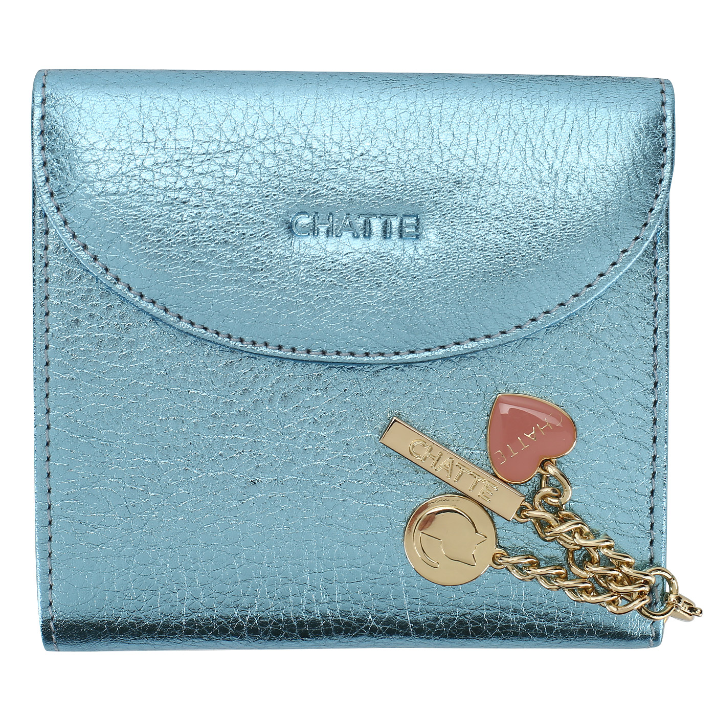 Chatte Складное портмоне из металлизированной кожи