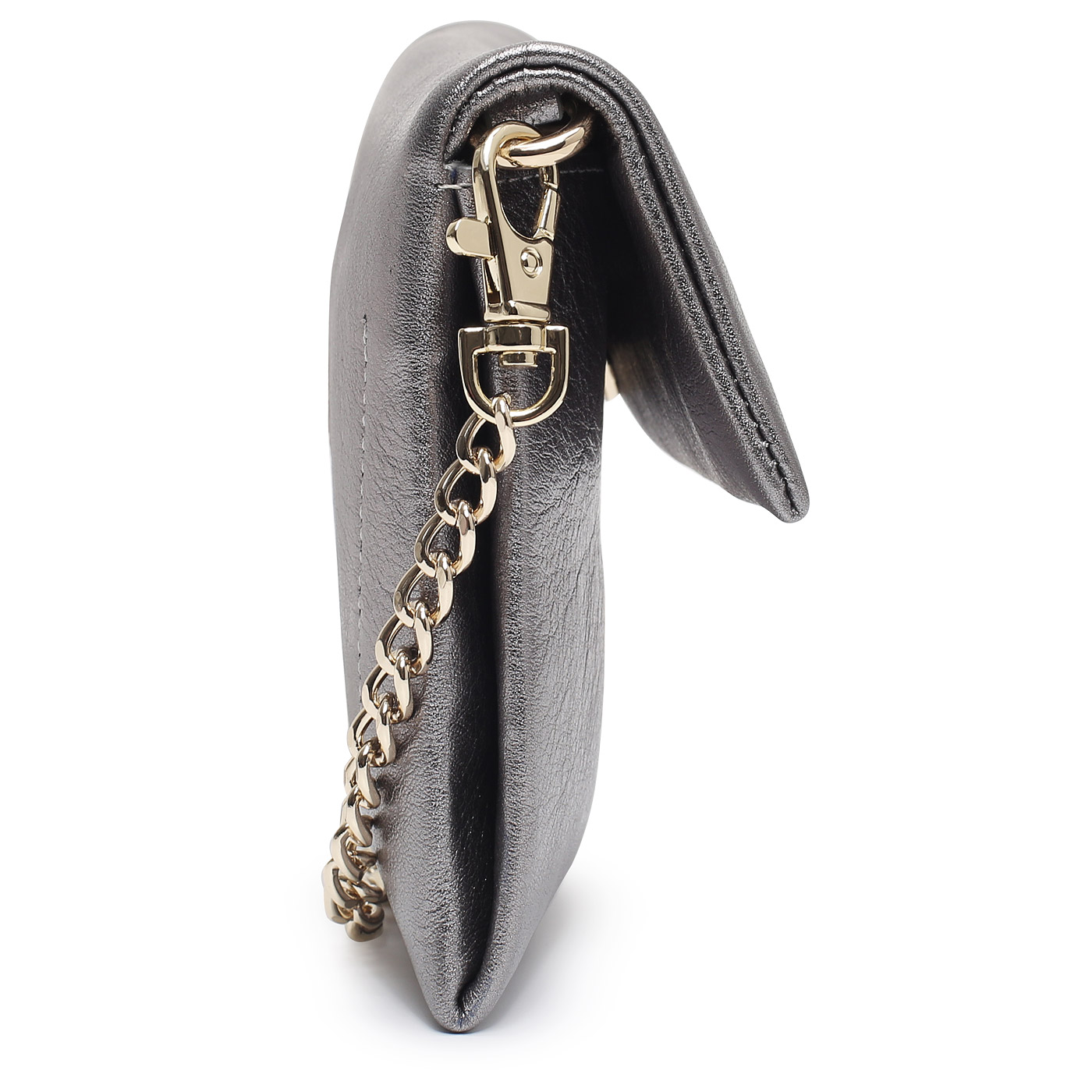 Кожаный клатч с цепочкой Aurelli Soft