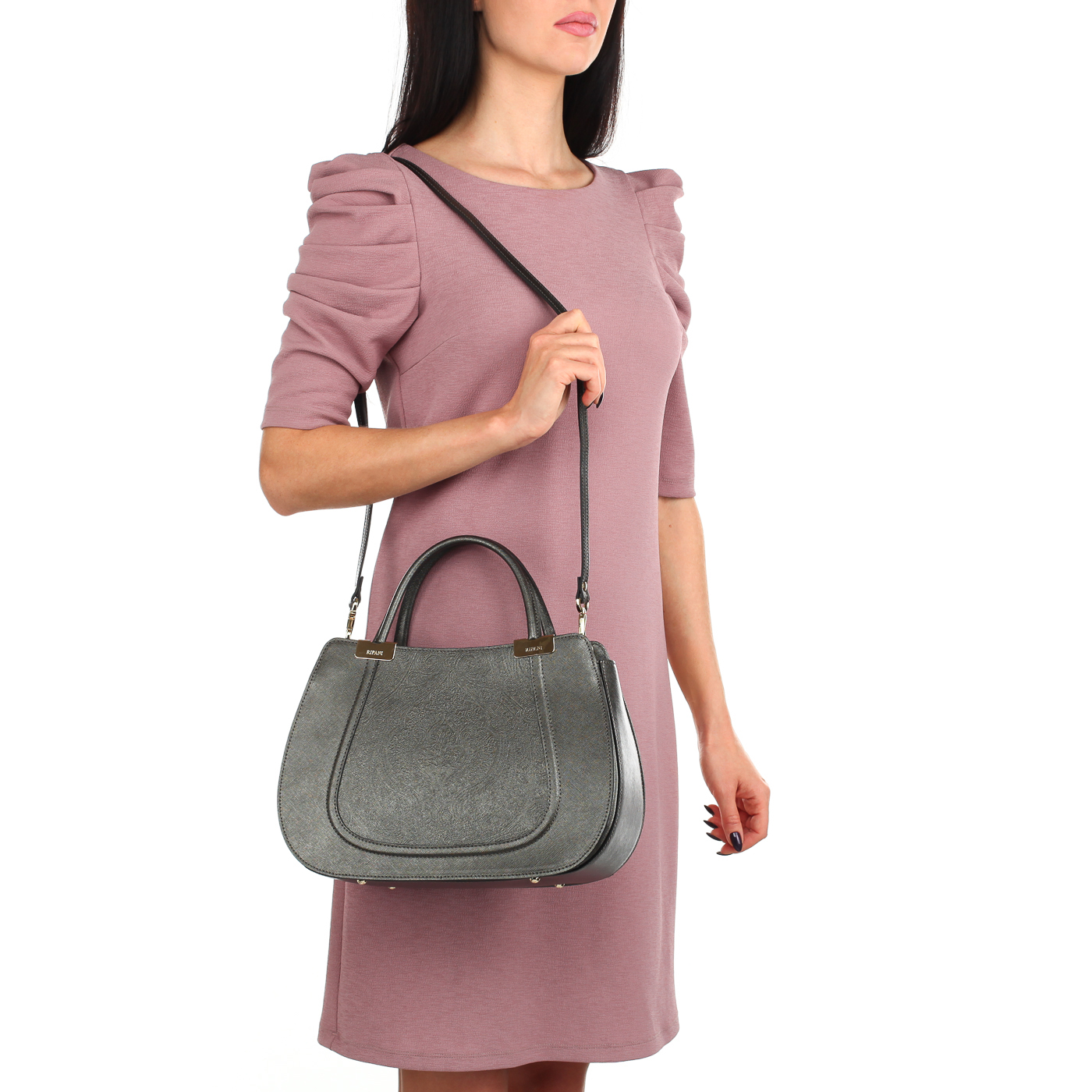 Сафьяновая сумка с тиснением Ripani Califfa