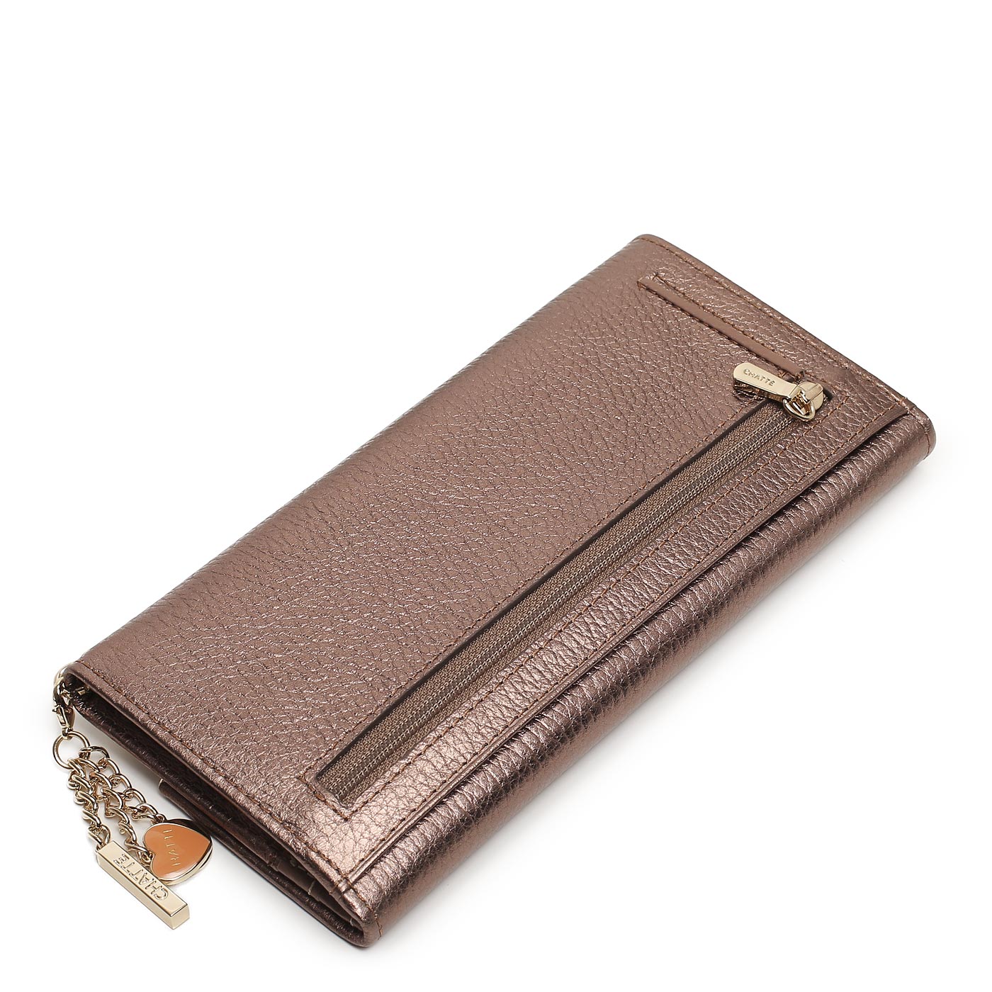 Женское кожаное портмоне с откидным клапаном Chatte Amelie shine