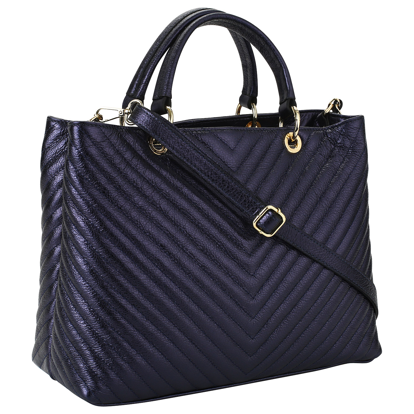 Вместительная сумка из кожи Sara Burglar Giola Laminato