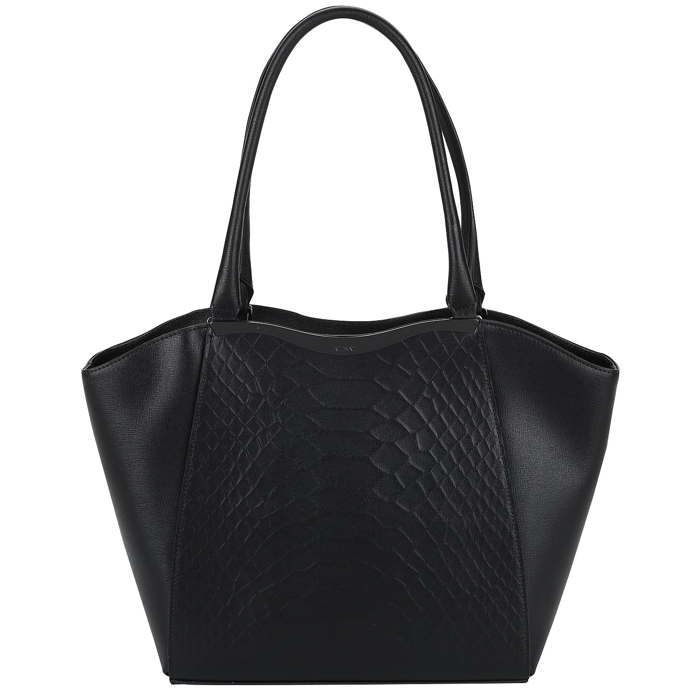 Ripani Сумка-тоут из черного сафьяна