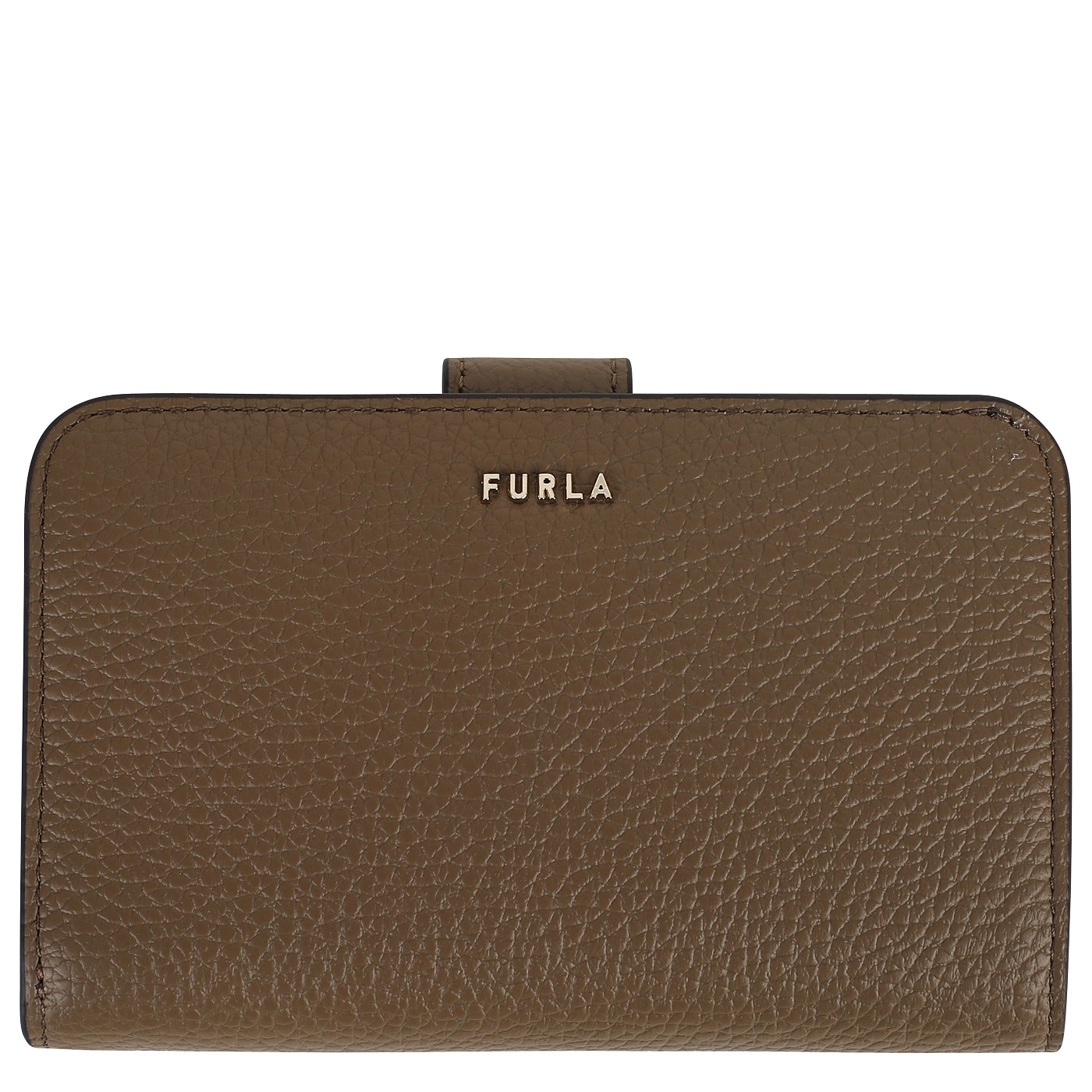 Furla Серо-коричневый кожаный кошелёк