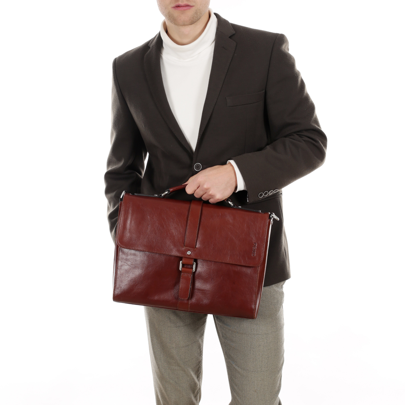 Мужской вместительный портфель из натуральной кожи Picard Buddy