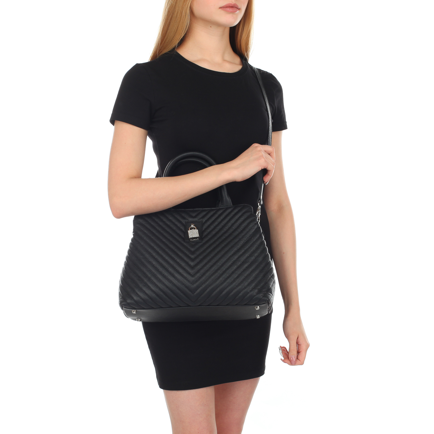 Женская стеганая сумка из натуральной кожи Marina Creazioni 