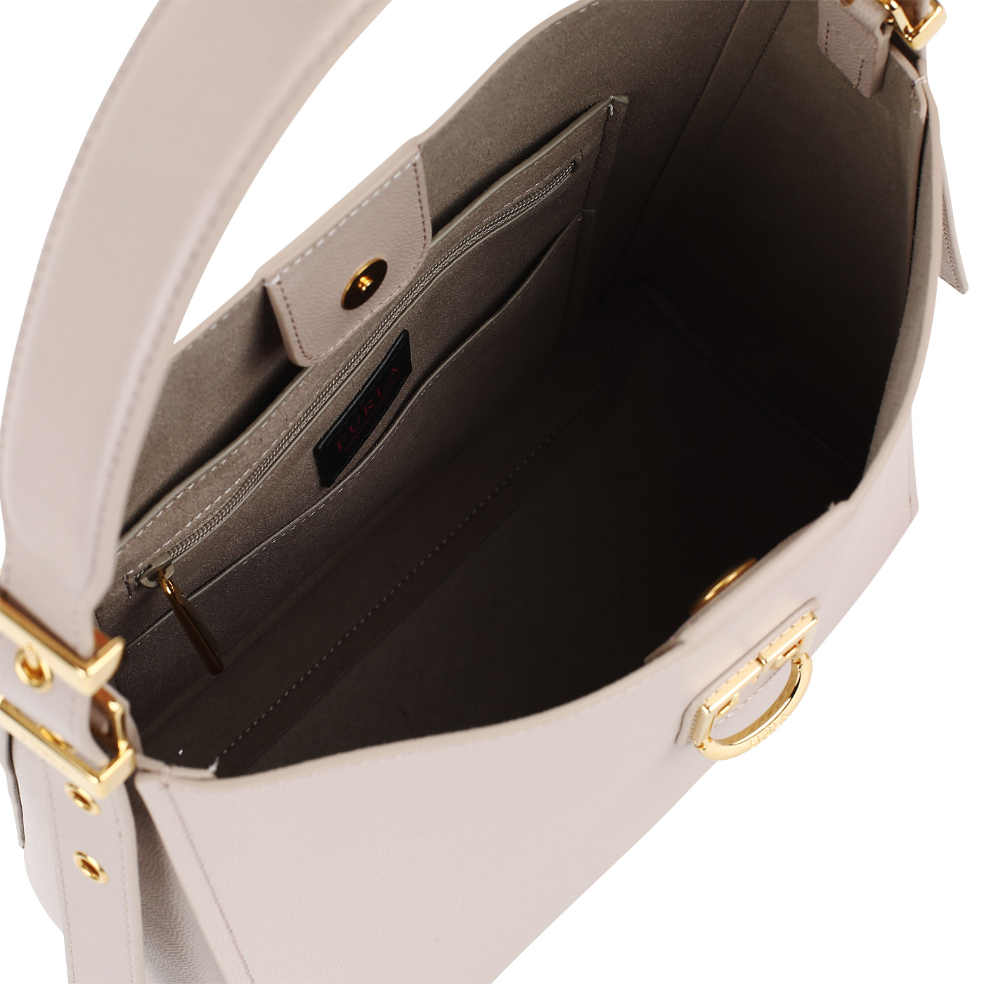 Тисненая кожаная сумка Furla Belvedere