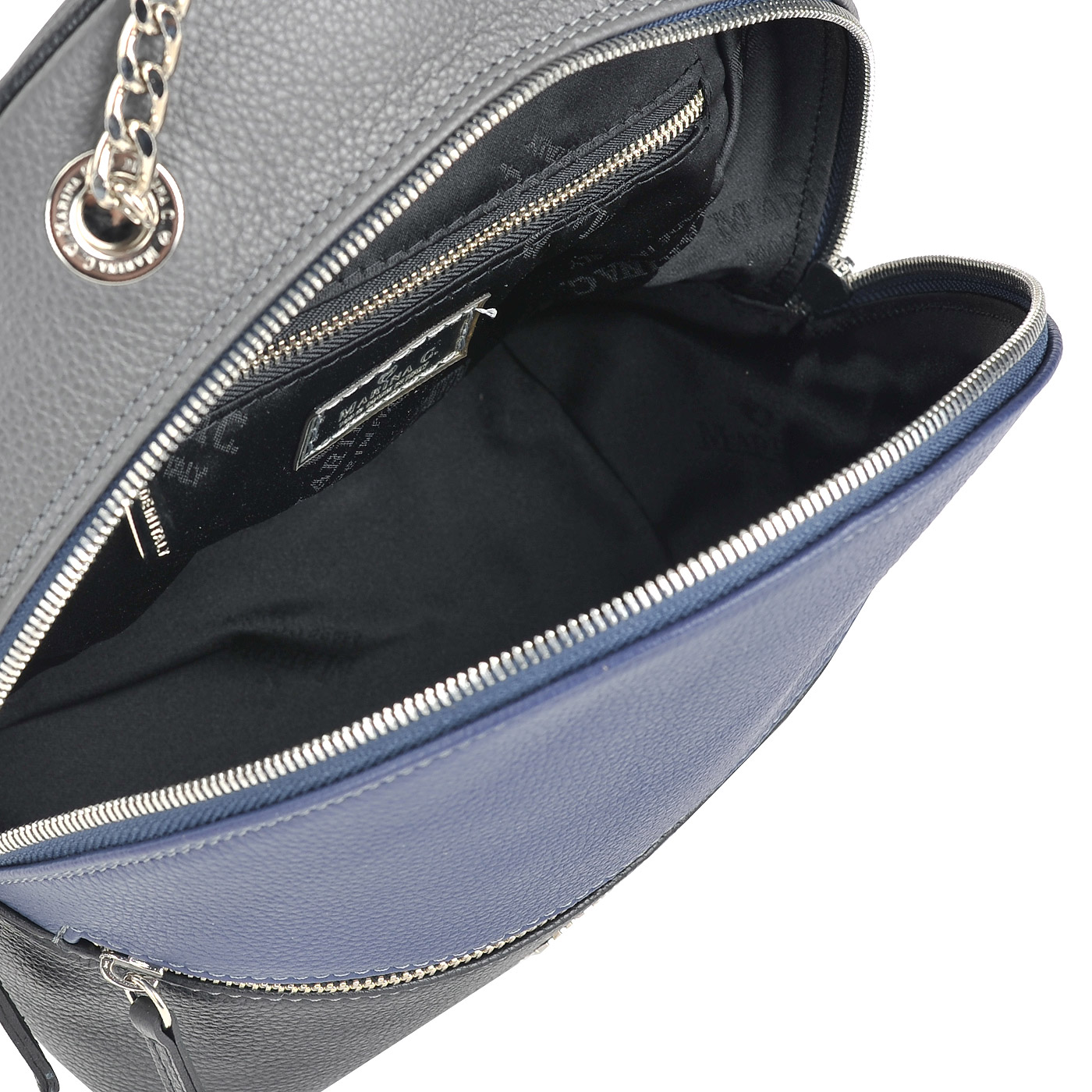Маленький кожаный рюкзак с цепочкой Marina Creazioni 