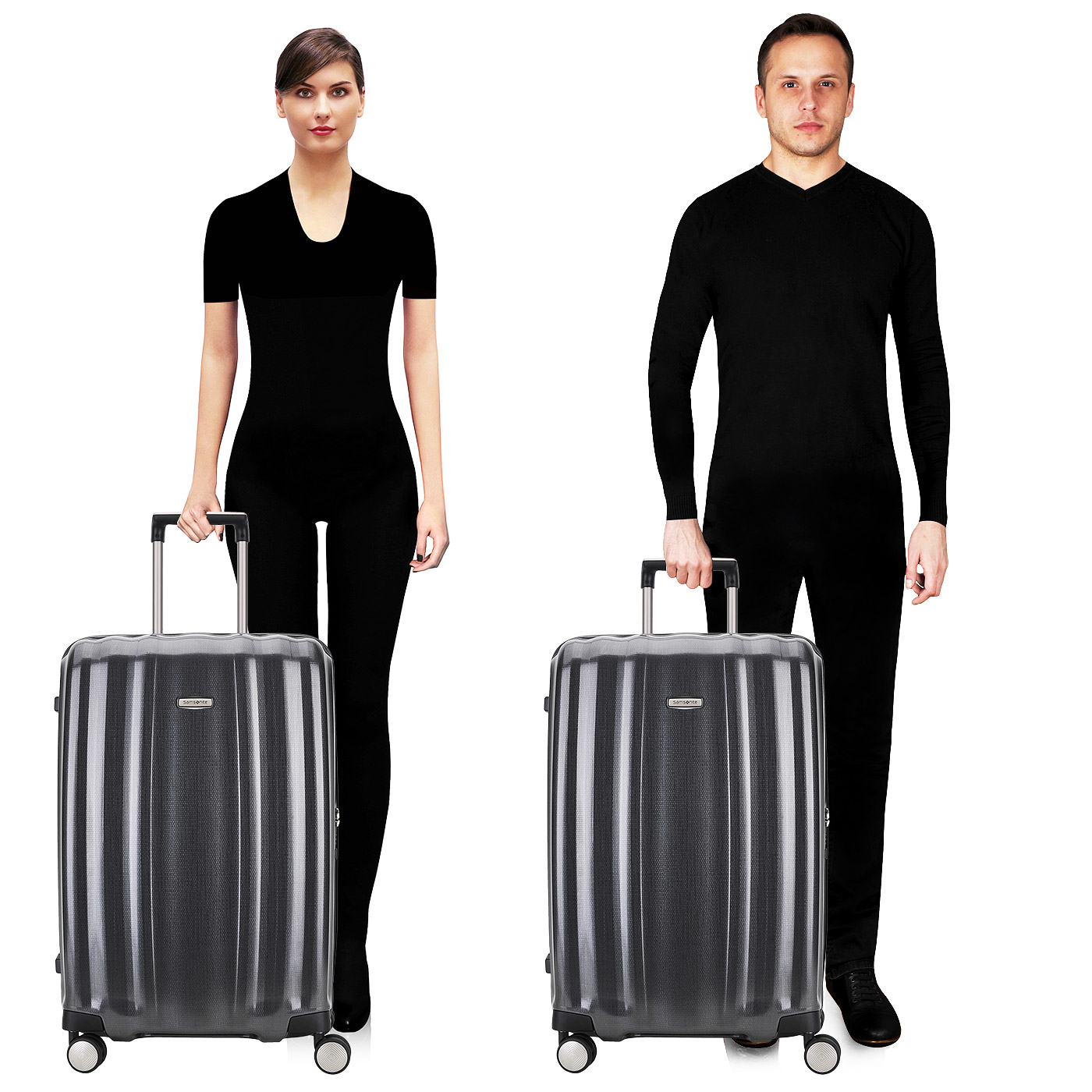 Чемодан большой L из материала Curv Samsonite Lite-Cube