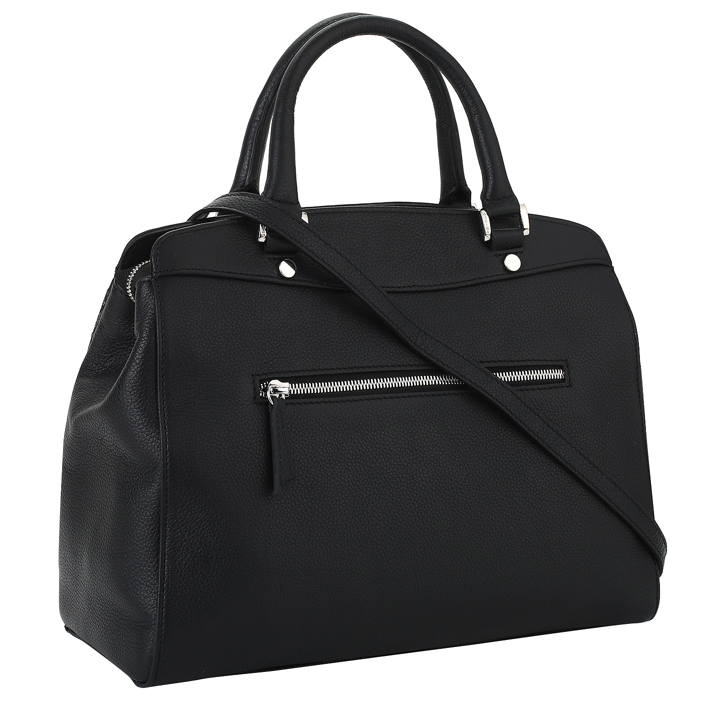 Черная сумка с вышивкой Marina Creazioni 