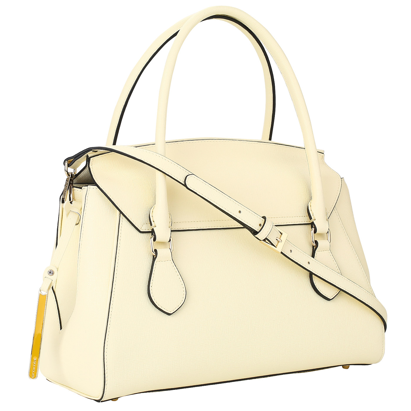 Сафьяновая женская сумка с длинными ручками Cromia Mina