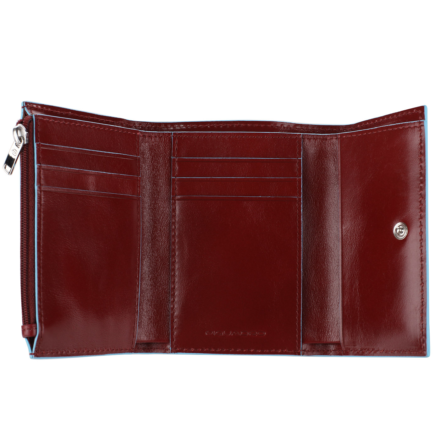 Красное кожаное портмоне Piquadro Blue square