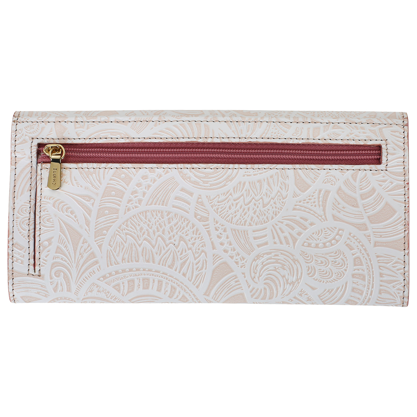 Кожаный кошелек с тиснением Chatte Bloom