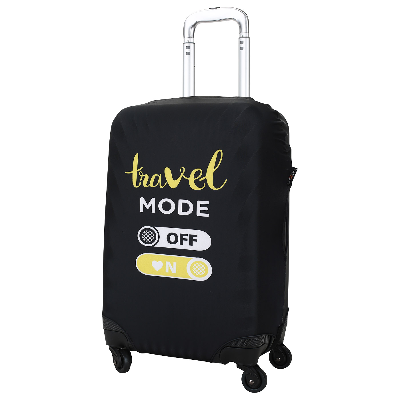 Eberhart Черный чехол для чемодана с принтом