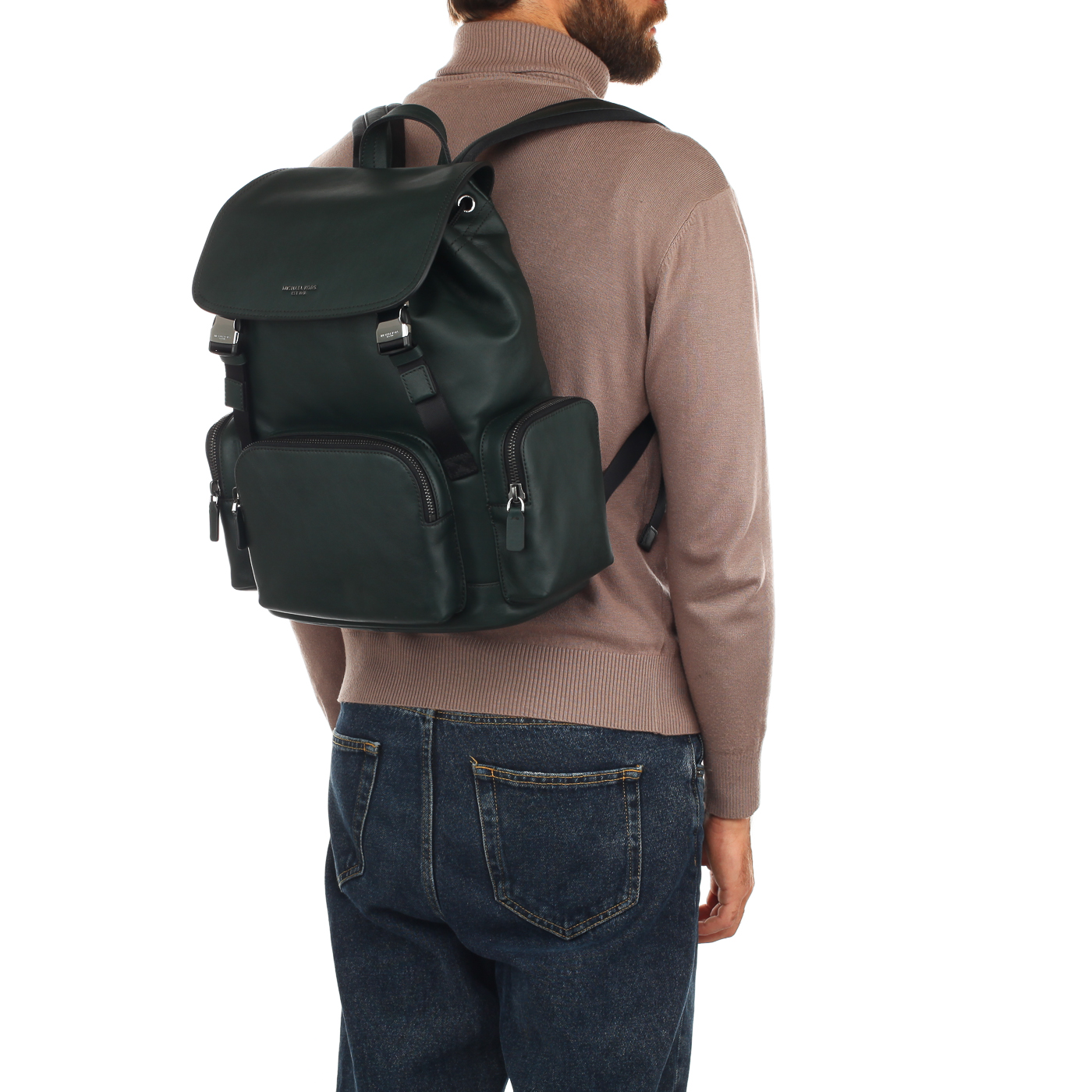 Кожаный рюкзак с откидным клапаном Michael Kors Men Henry