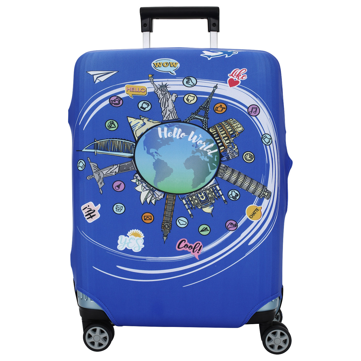 Чехол для чемодана Chatte Hello, World
