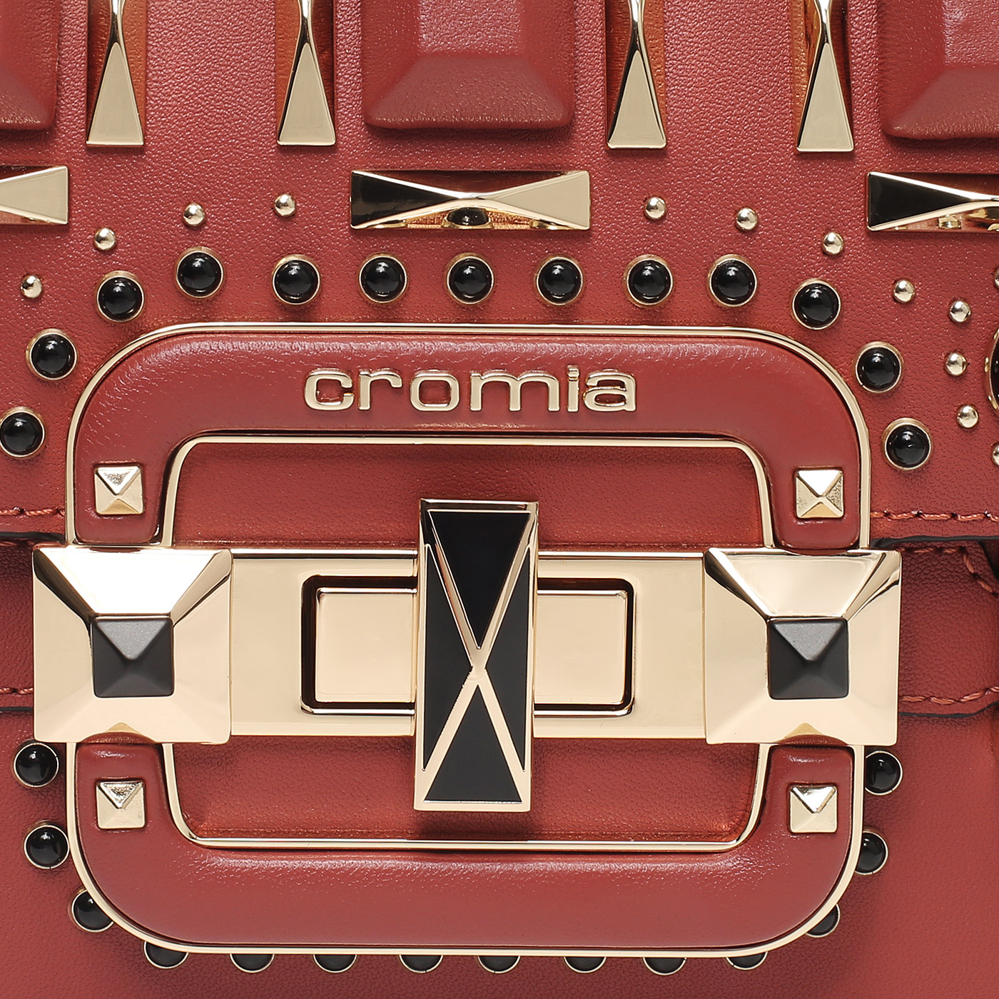 Кожаная сумка с клепками Cromia It Carrie
