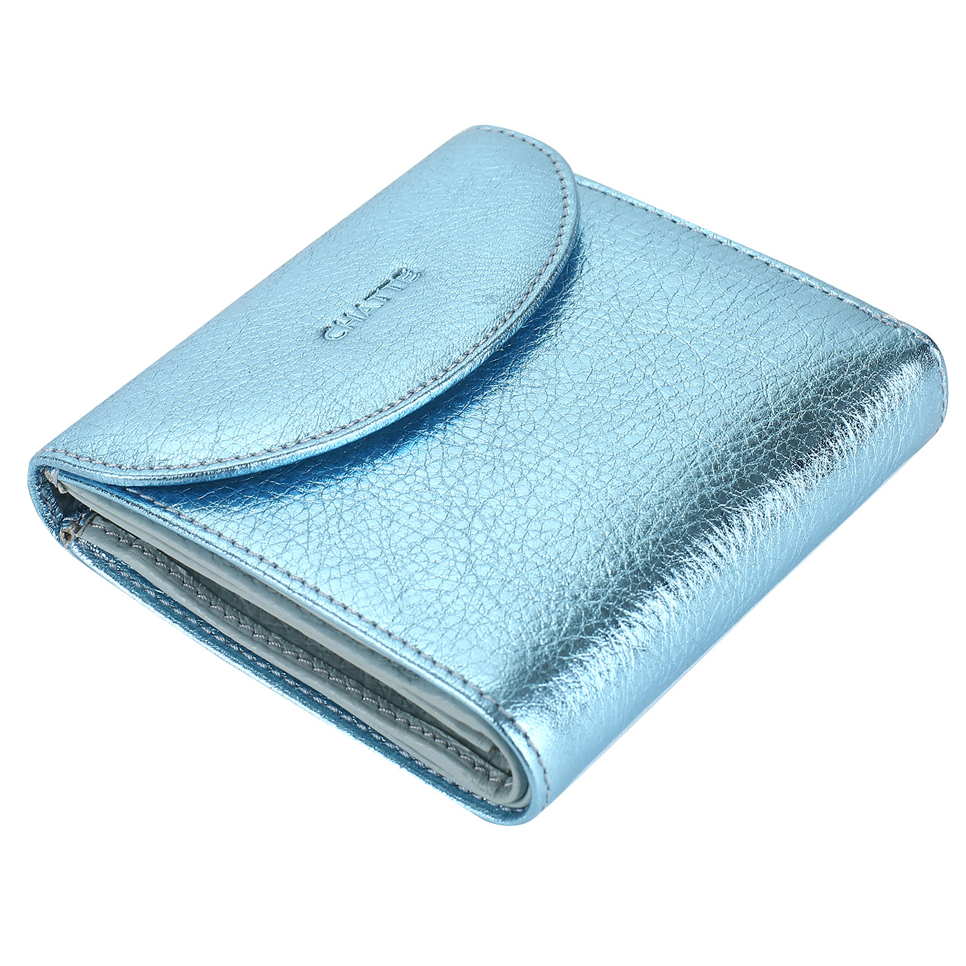 Складное портмоне из металлизированной кожи Chatte Amelie shine