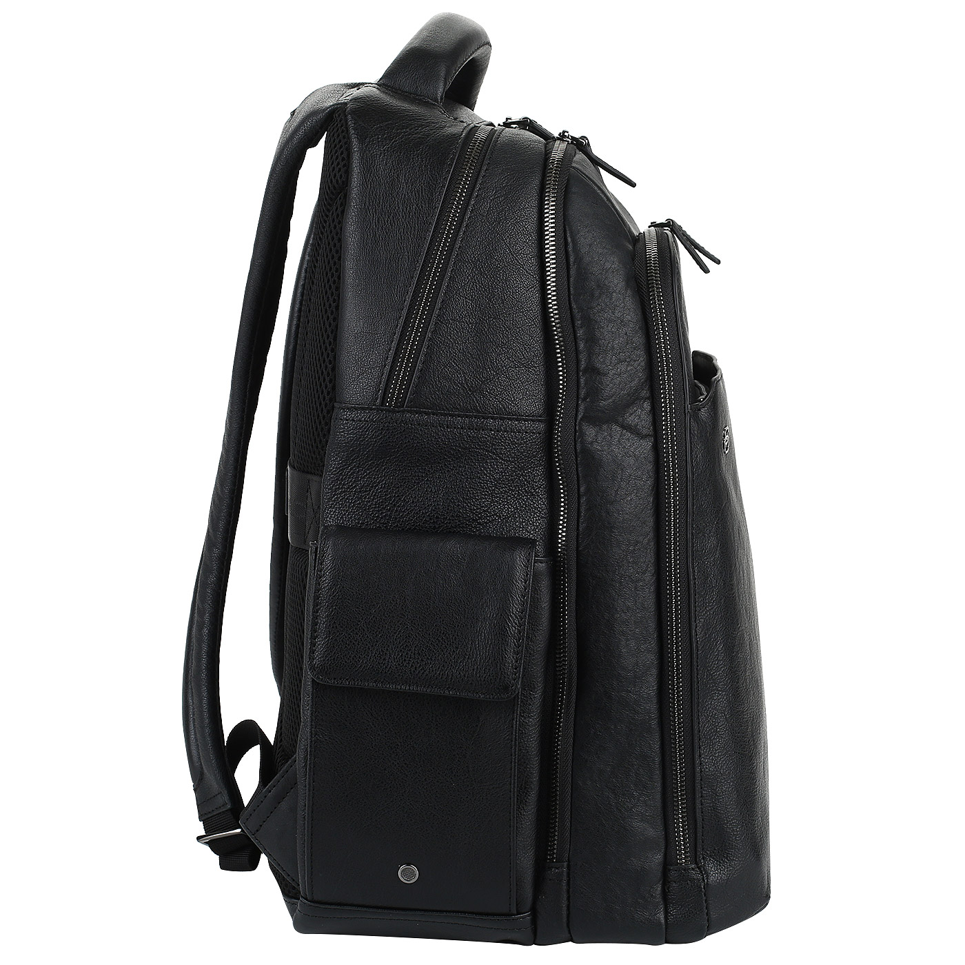 Кожаный рюкзак с тремя отделами Piquadro Black square