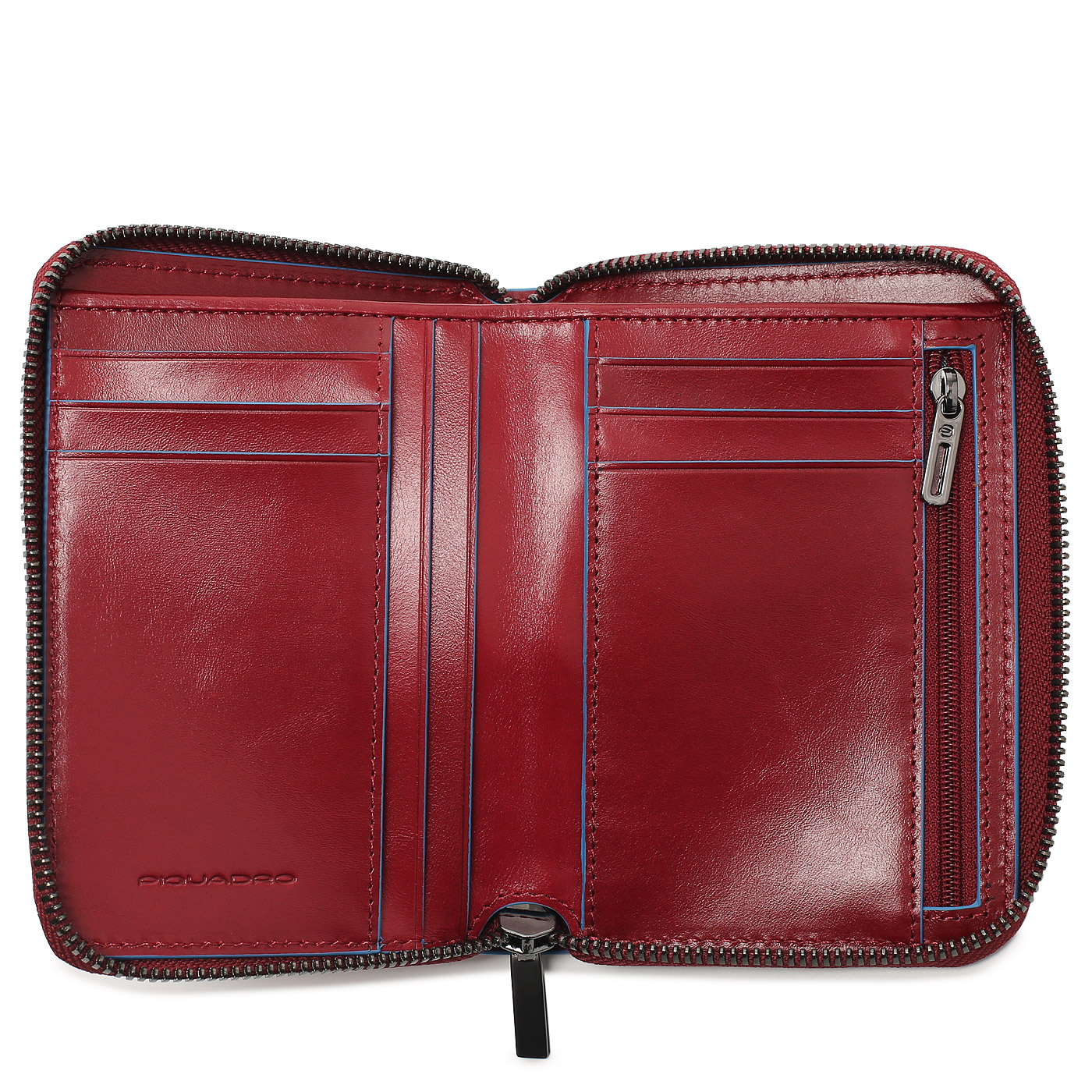 Портмоне складное на молнии Piquadro Blue square