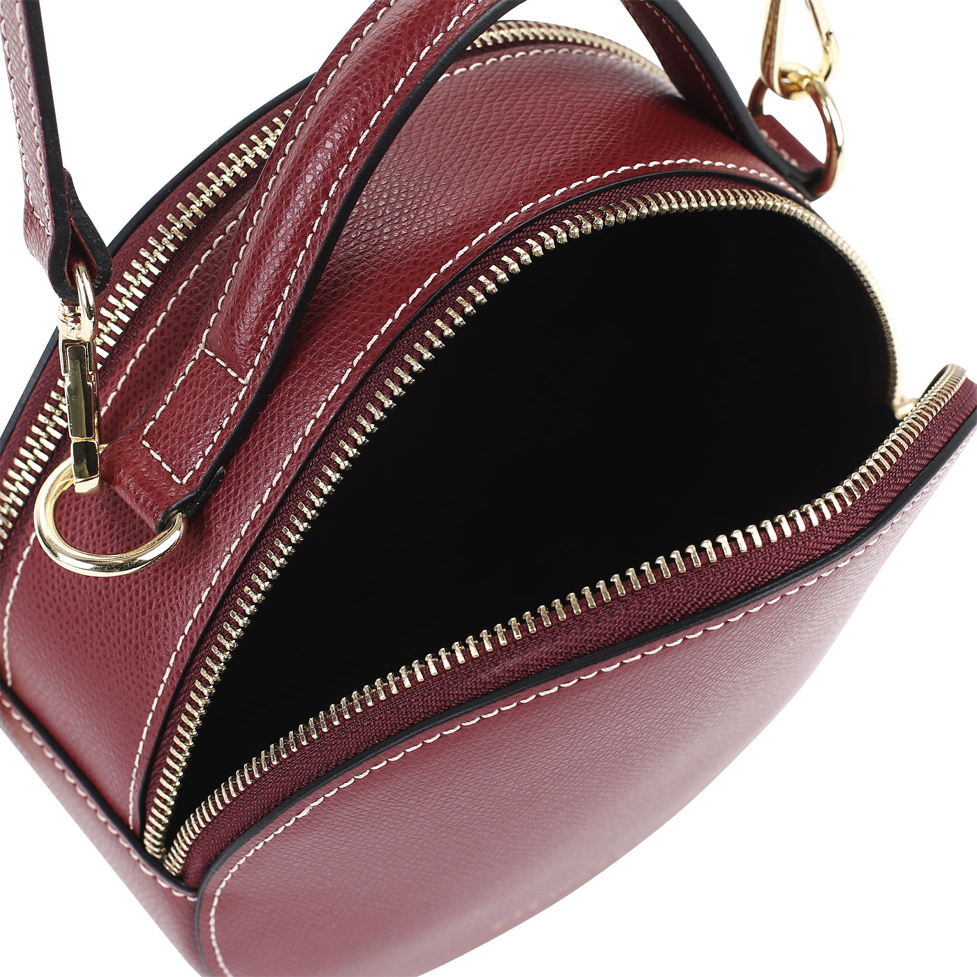 Круглая кожаная сумочка Piumelli Tamburello