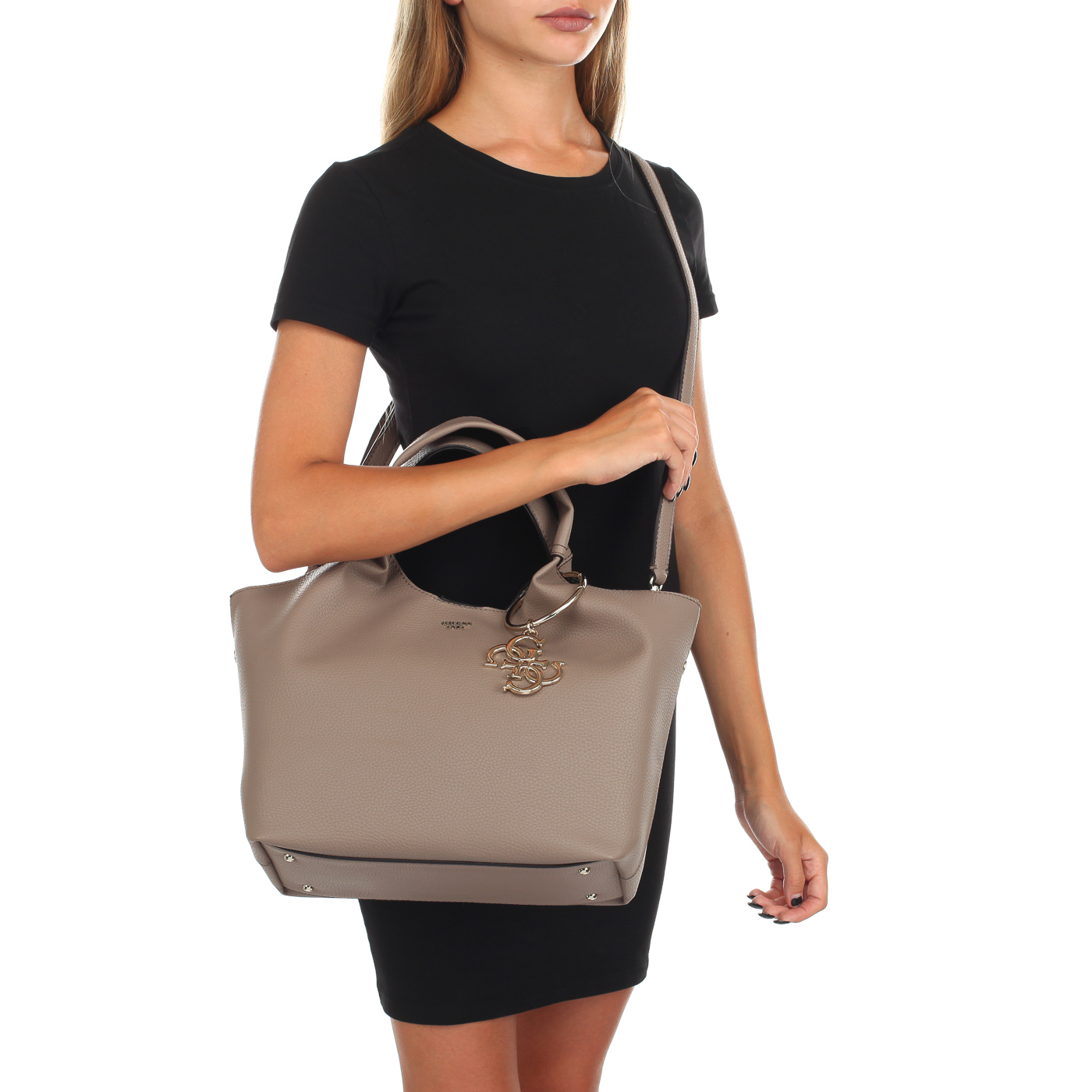 Сумка-шоппер на кнопке Guess Flora