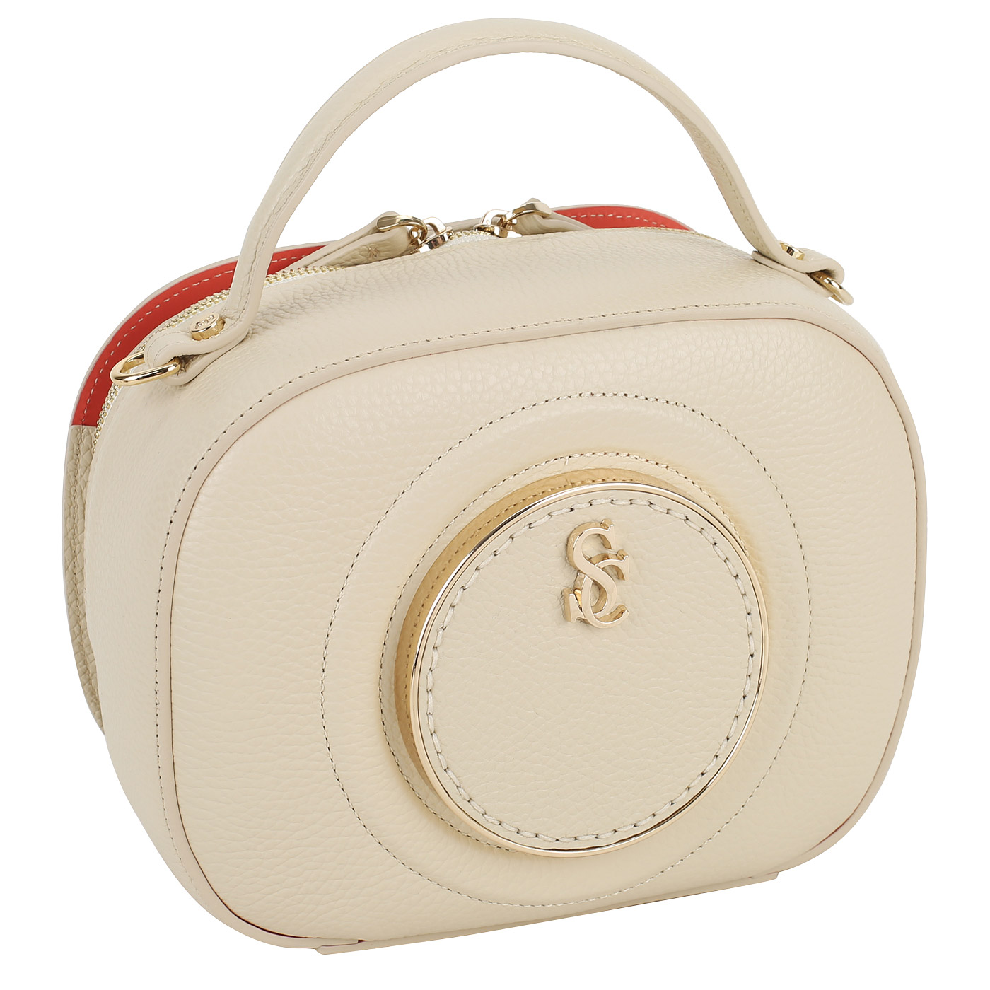 Кожаная сумка с цепочкой Carlo Salvatelli Dora gemma