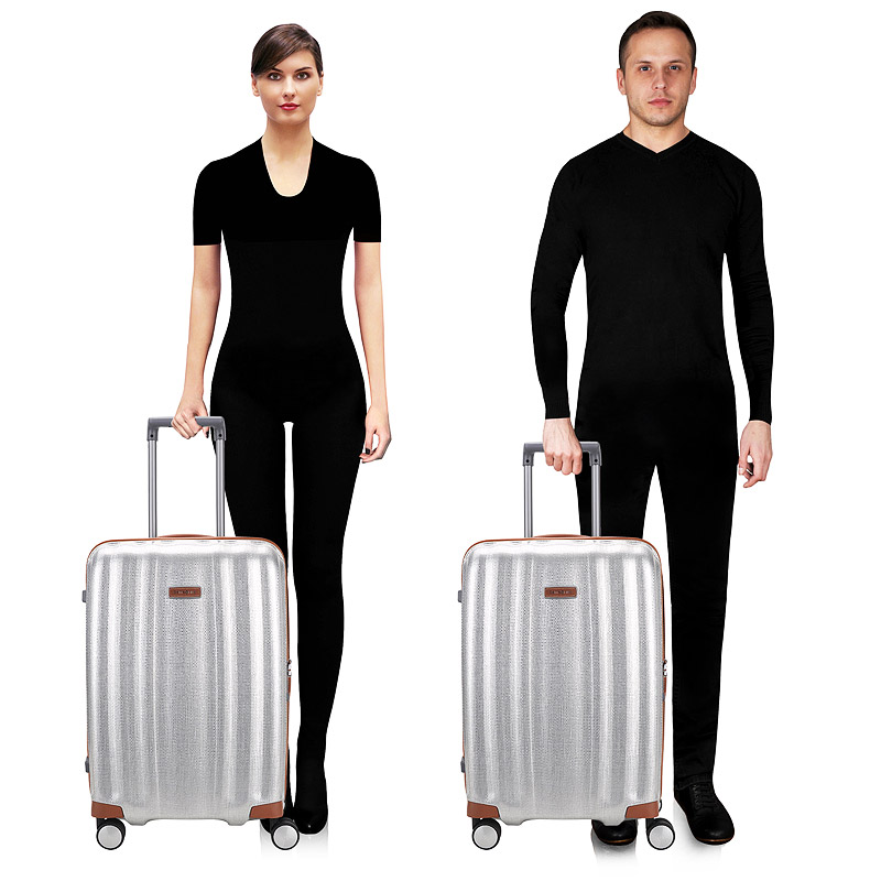 Чемодан средний M из материала Curv Samsonite Lite-Cube Dlx