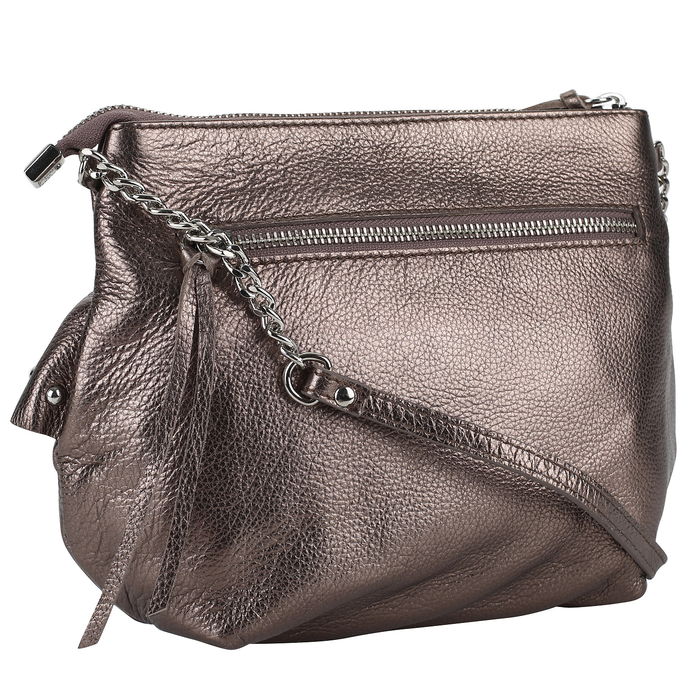 Сумочка с клепками через плечо Marina Creazioni 