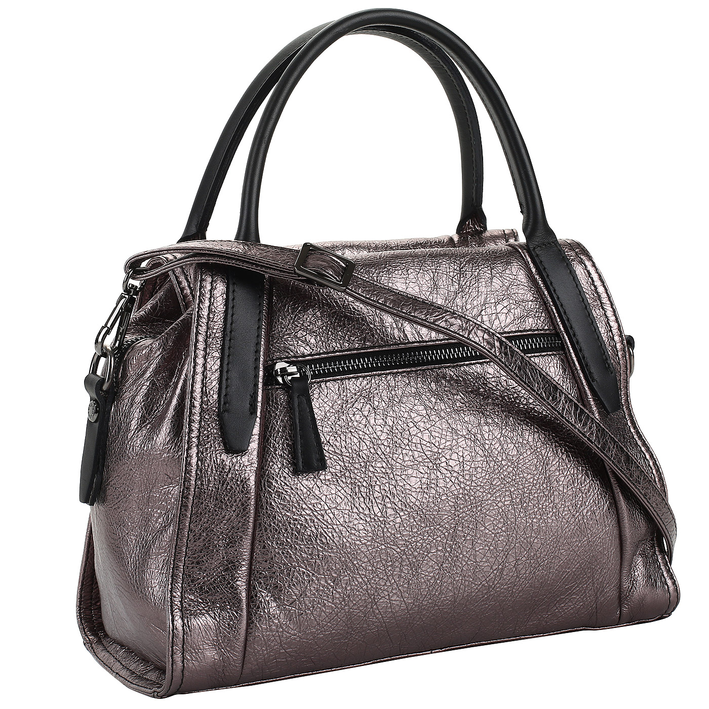 Сумка из ламинированной кожи Bruno Rossi 