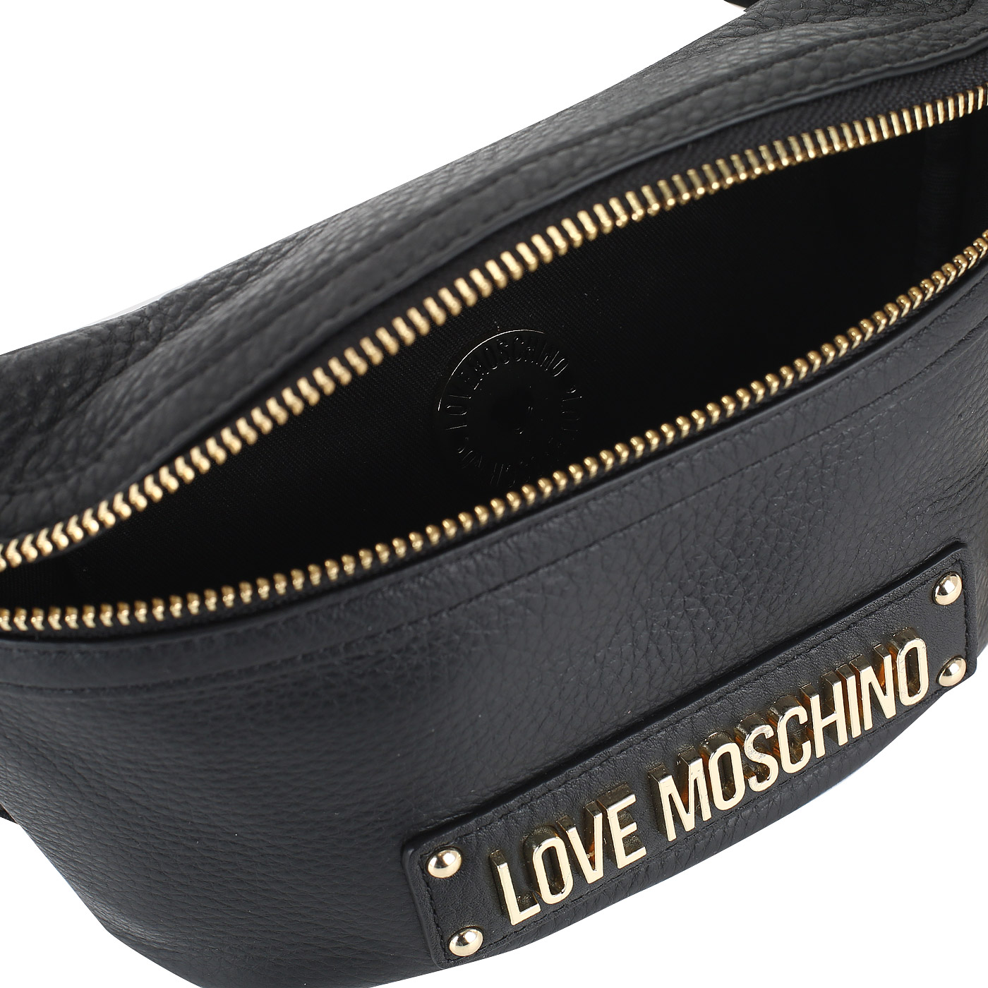 Кожаная поясная сумочка Love Moschino Classic leather
