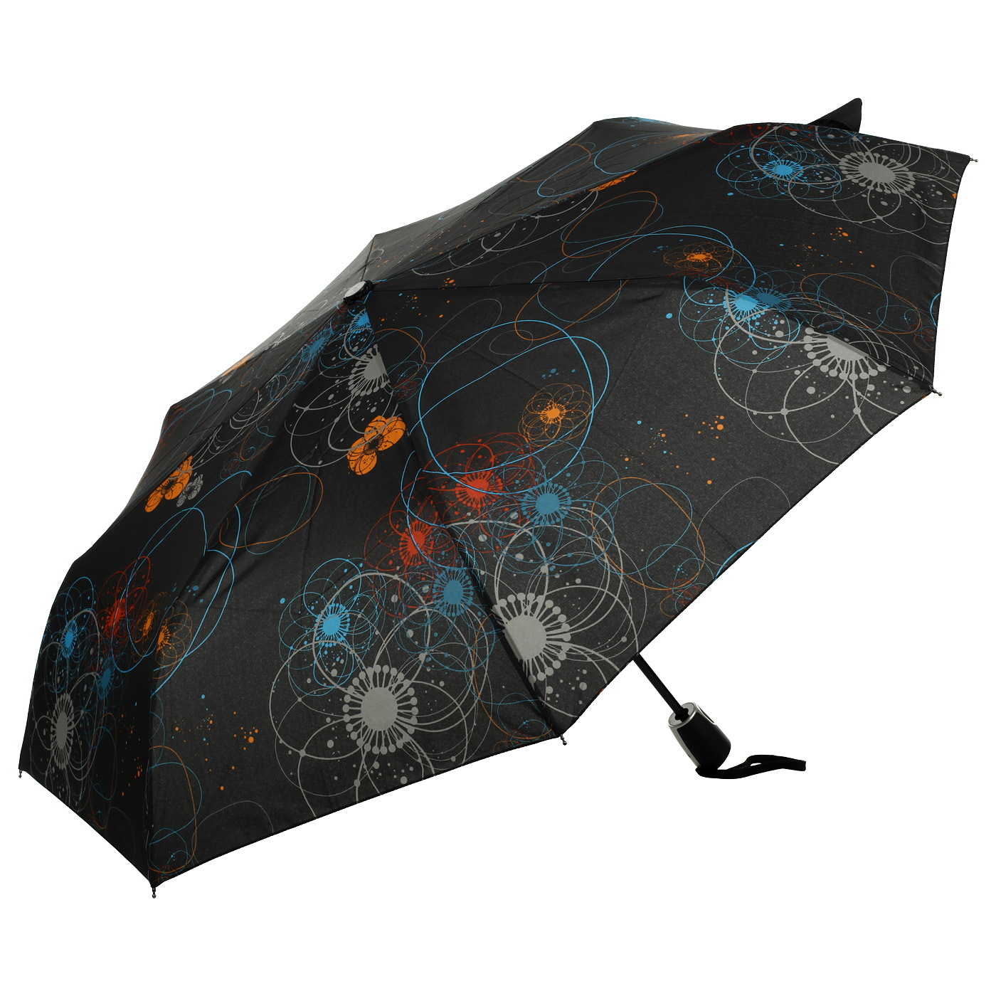 Doppler Черный зонт с принтом