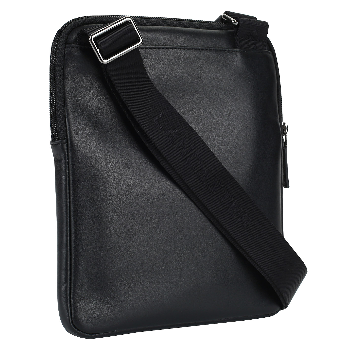 Мужская сумка-планшет из черной кожи Lancaster Capital