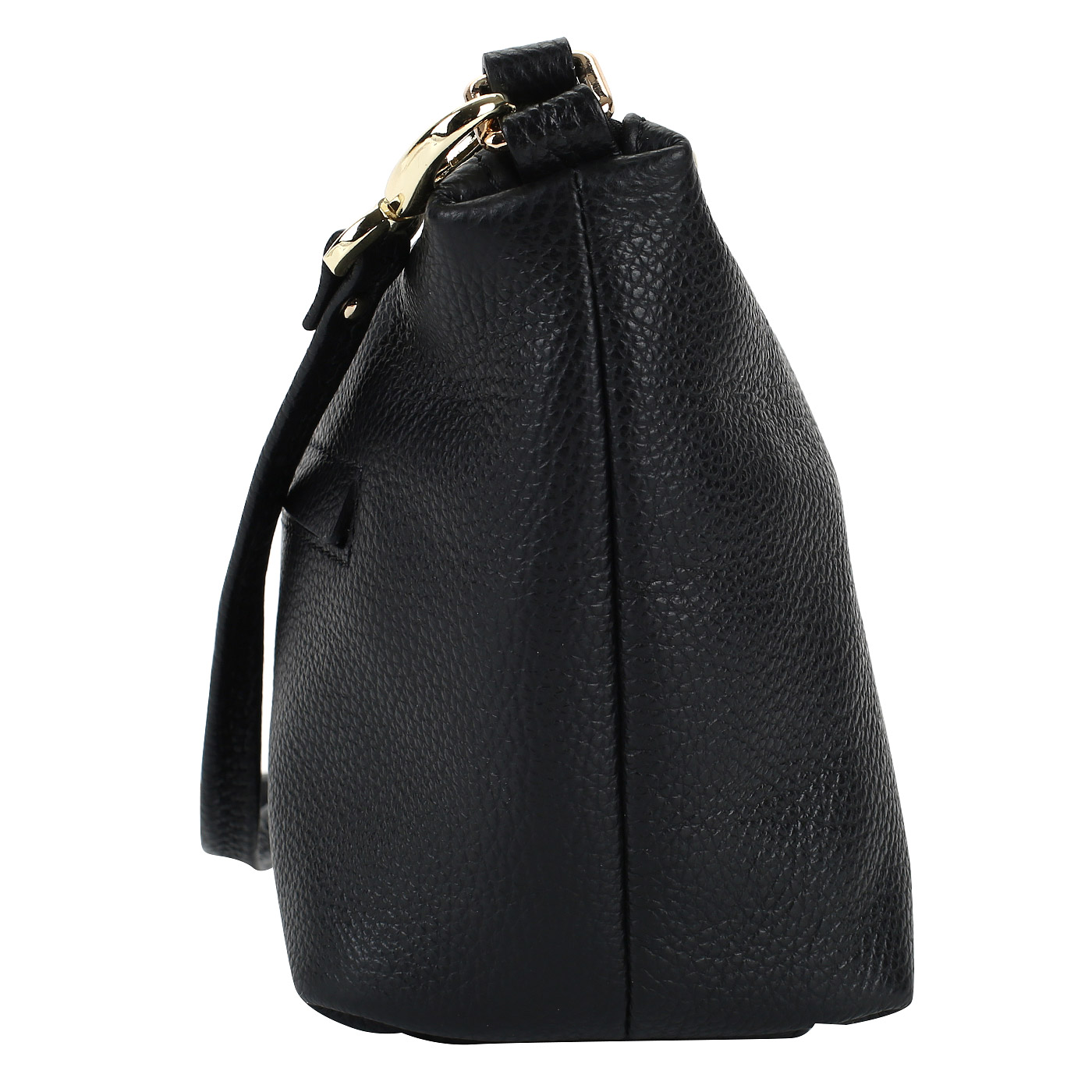 Черная сумочка-хобо из натуральной кожи Chatte Lille